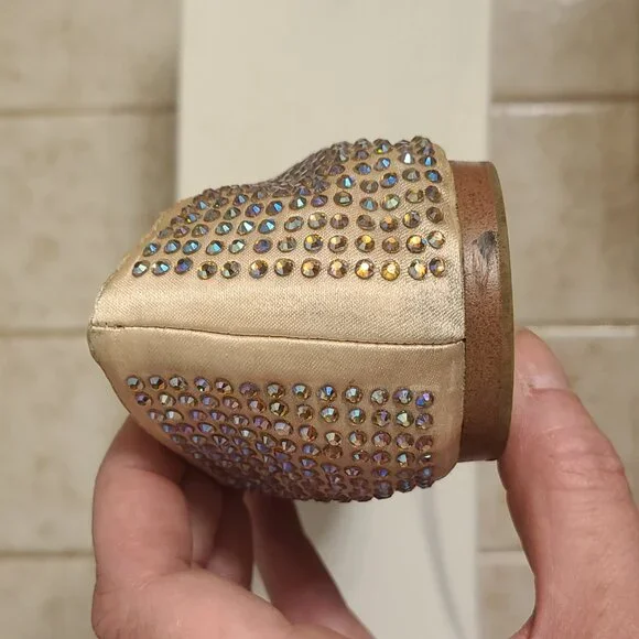 Steve Madden Rhinestone Flats (Very low heel) I-Dreemy Blush Mult Size 9.5 - Picture 6 of 16